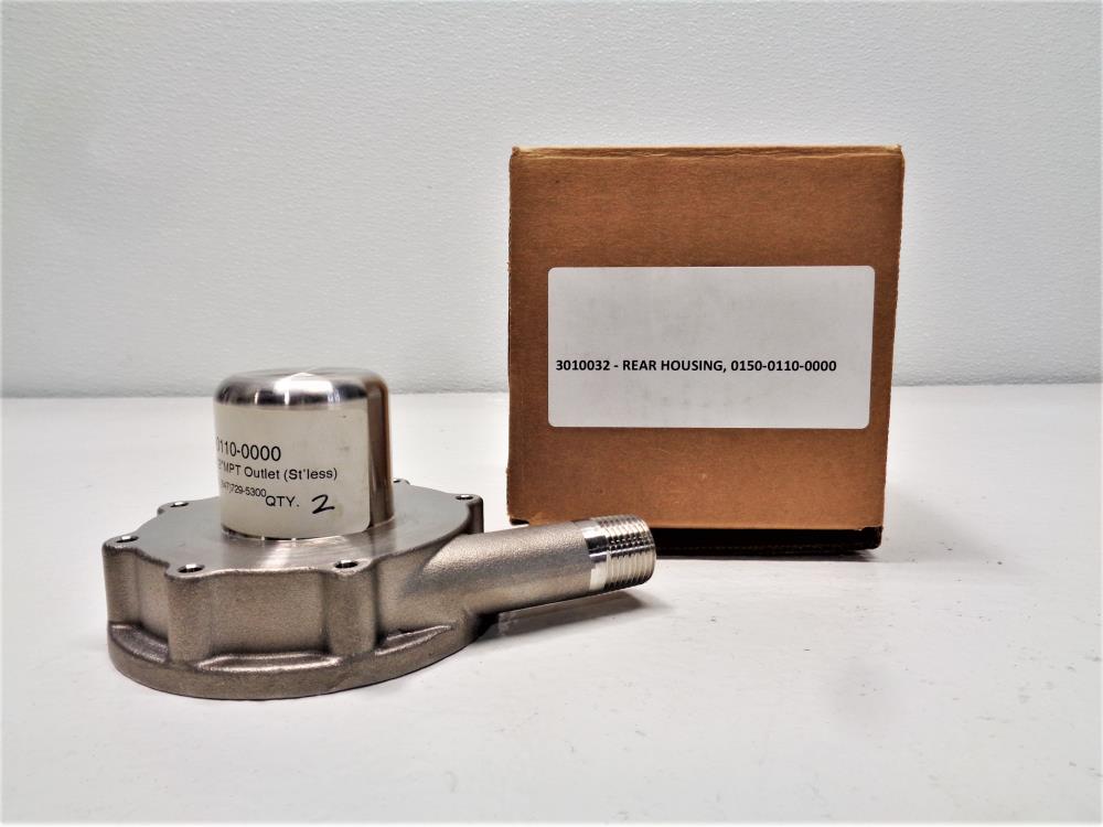 March Rear Housing 0150-0110-0000 Stainless 1/2" MPT 